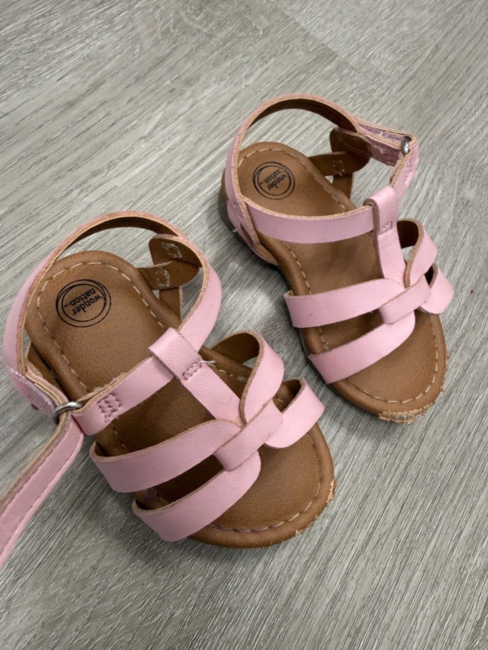 Cost Plus World Market Kids Pink Strappy Sandals